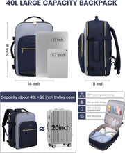 Load image into Gallery viewer, Comfortable 40L Unisex Travel Bag with Padded Laptop Compartment &amp; Luggage Strap