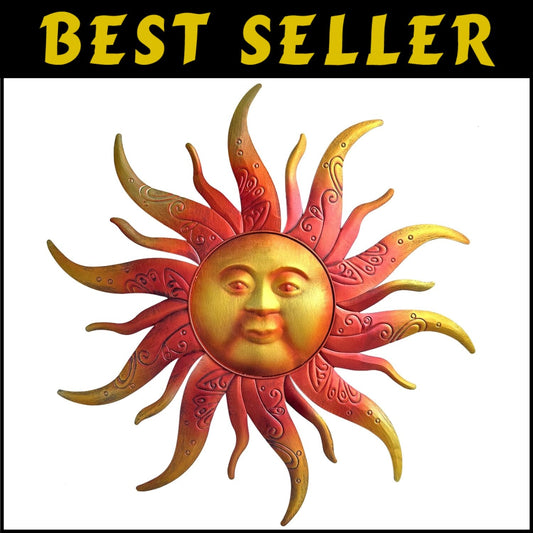 Vintage-Style Sun Wall Decoration 23.6" - Perfect Gift for Garden Lovers