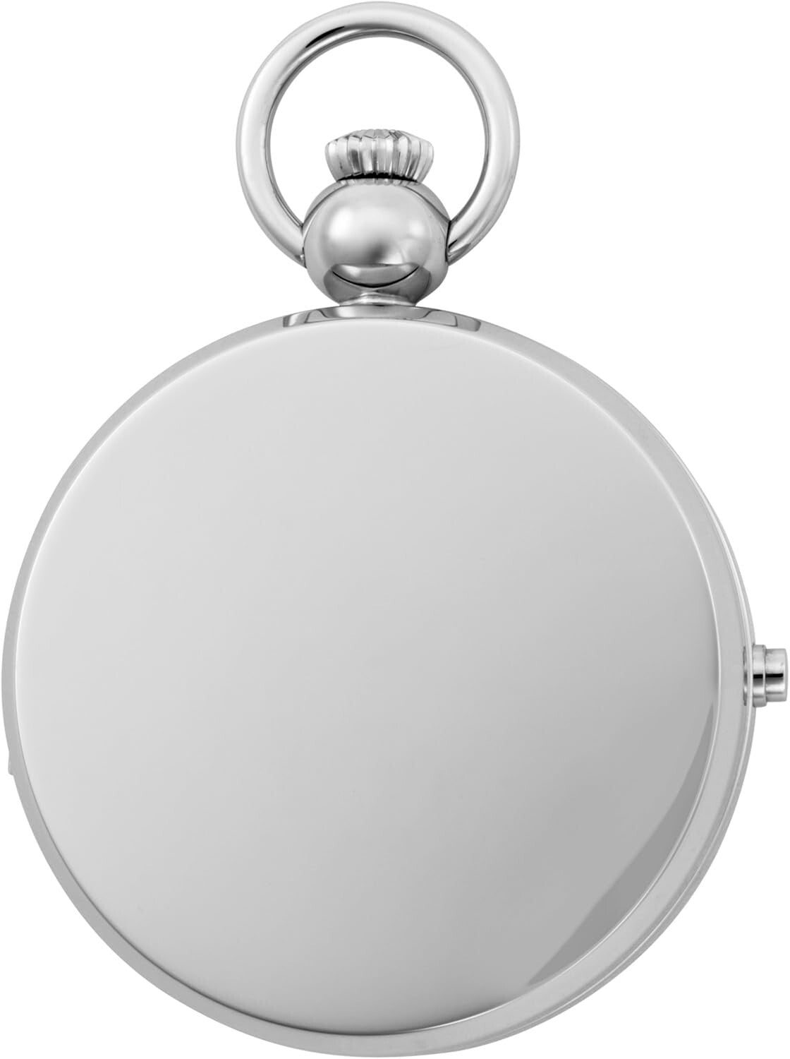 Luxury Chrome Finish 48mm Mechanical Pocket Watch with Photo Insert