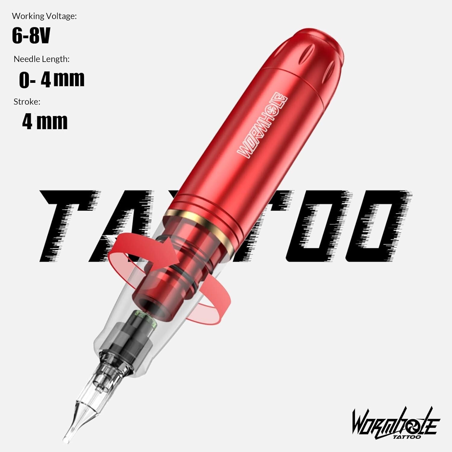 Beginner-Friendly Tattoo Gun Kit - Compact Rotary Pen with Complete Supplies