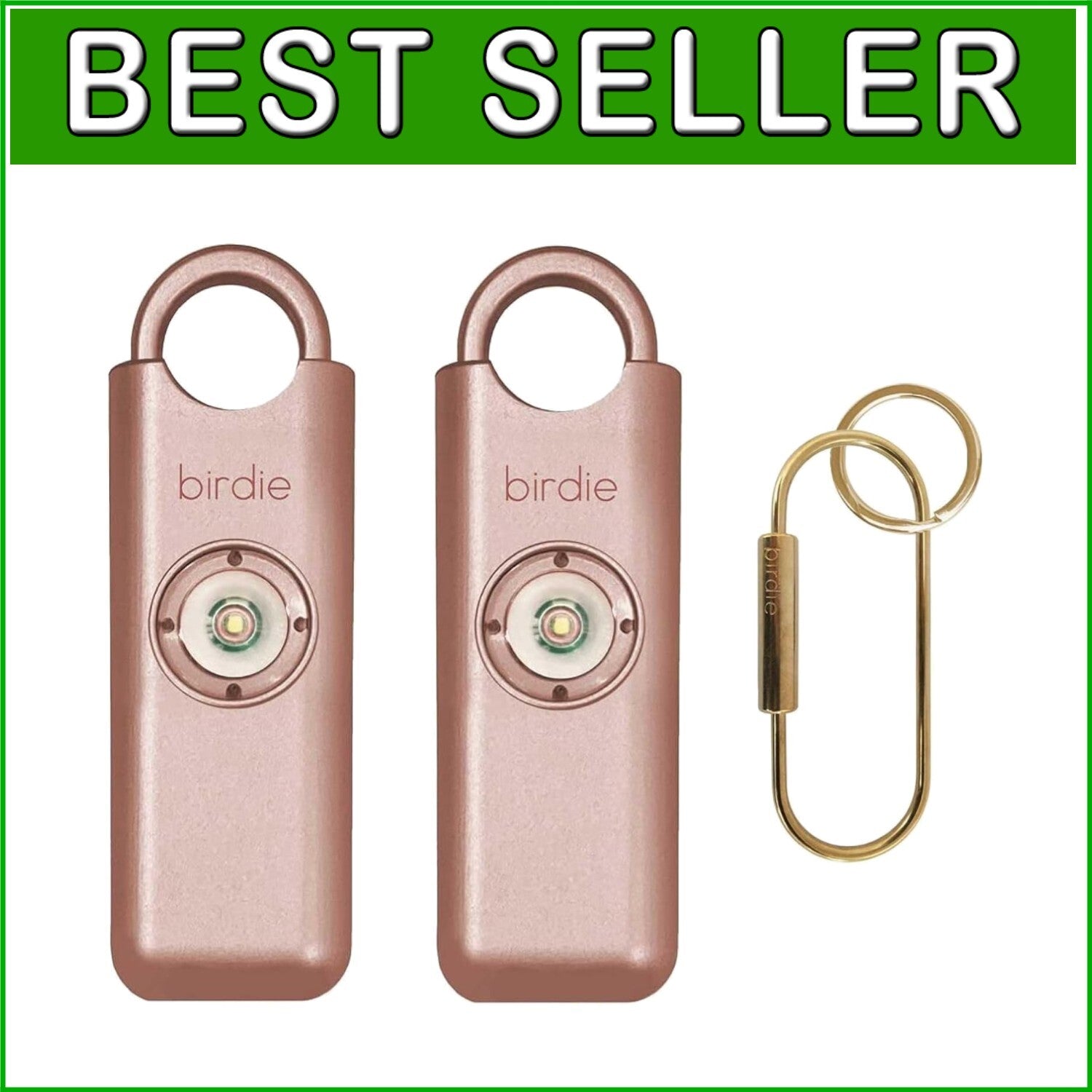 Modern Women’s Personal Safety Alarm - 130 dB, Keychain & Strobe Light, 2-Pack