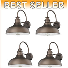 Load image into Gallery viewer, Elegant 4-Pack Industrial Farmhouse Wall Sconces - ETL Listed, Touch Control