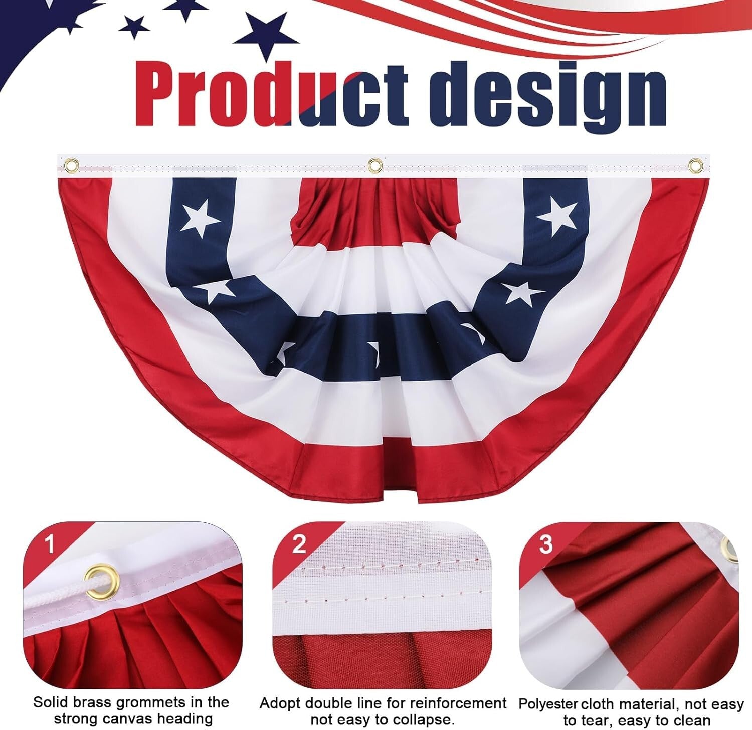 Durable & Fade Resistant American Bunting Flag - Perfect for Independence Day