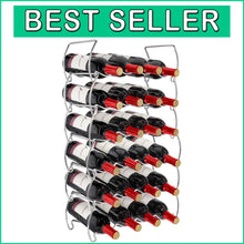Load image into Gallery viewer, Versatile 6-Tier Stackable Wine Rack - Holds 24 Bottles for Home Bar or Pantry