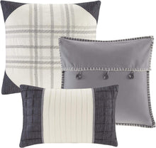 Load image into Gallery viewer, Cozy Buffalo Plaid Reversible Quilt Set with Decor Pillows - Full/Queen 6-Piece