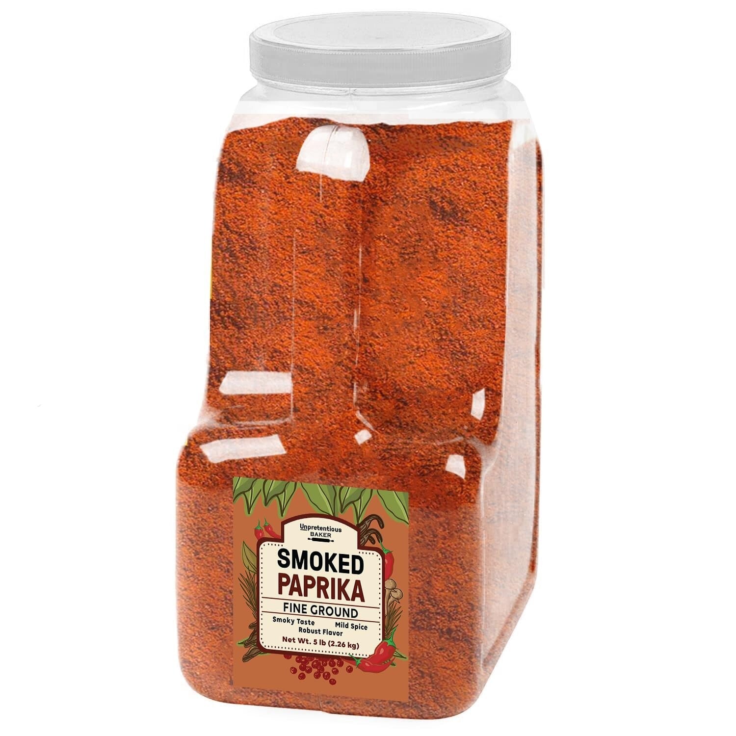 80 Ounce Smoked Paprika Jar - Smoky, Mildly Spicy Ground Chile Pepper Spice