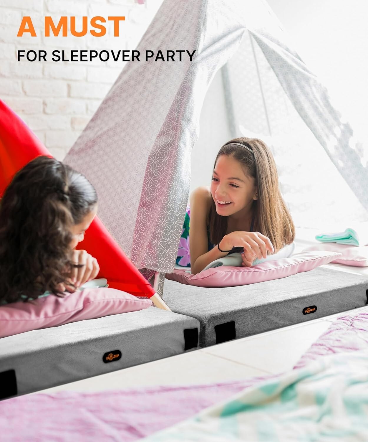 3-Inch Thick Memory Foam Sleeping Pad for Camping & Guest Sleepovers - Twin Size