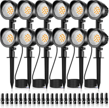 Load image into Gallery viewer, Energy-Efficient 7W LED Outdoor Spotlights - 12-Pack, Weather-Resistant Design