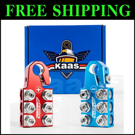 12-Way Battery Terminal Clamps for SAE/DIN/EN Tapered Posts - 8AWG to 4/0 XL AWG