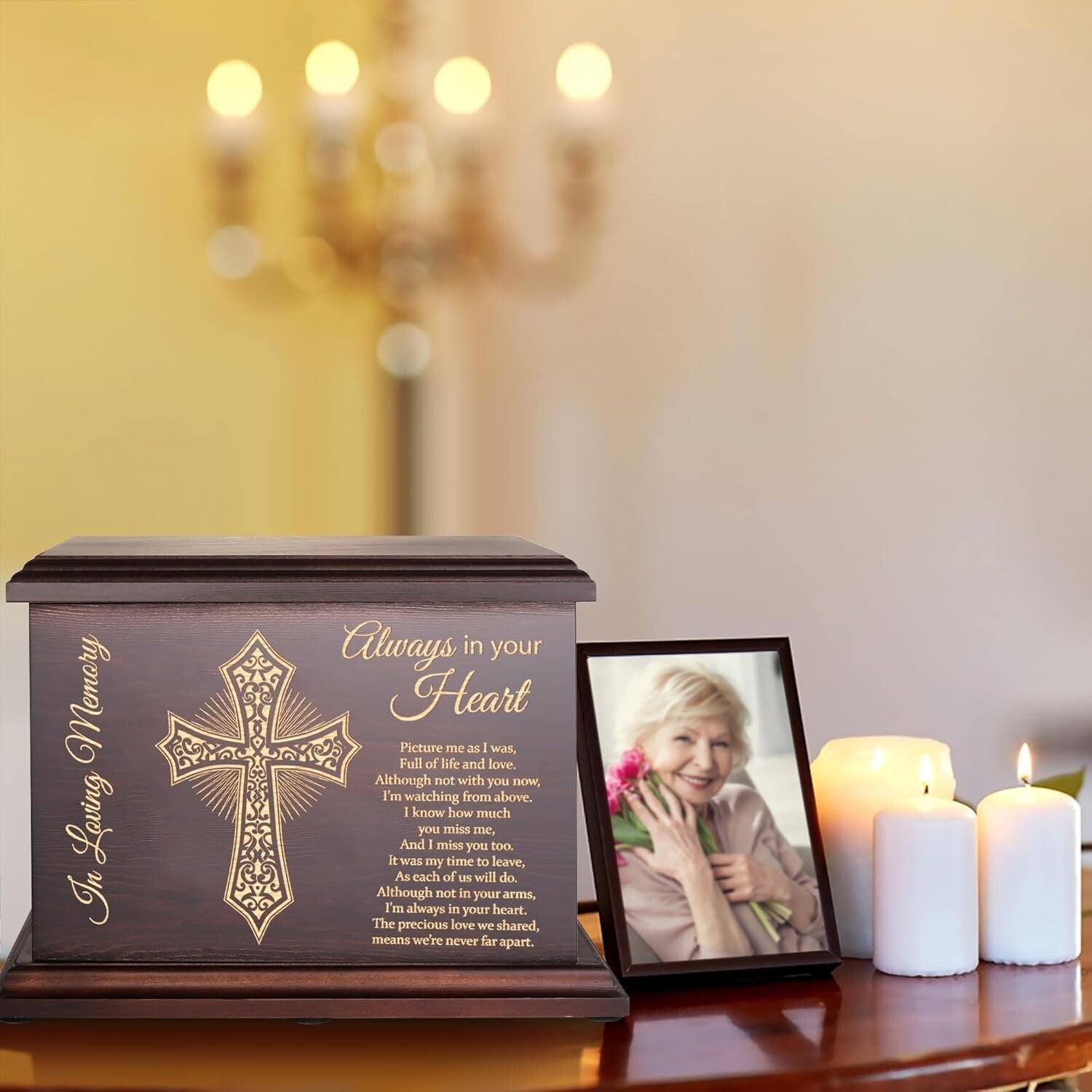Stylish Burial Urn with Bottom Opening - 270 lbs Capacity, Perfect Memorial Gift