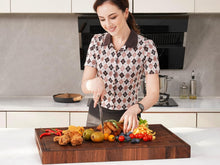 Load image into Gallery viewer, Elegant Walnut Wood Chopping Board 24x18x2 In - Perfect Gift for Cooking Lovers