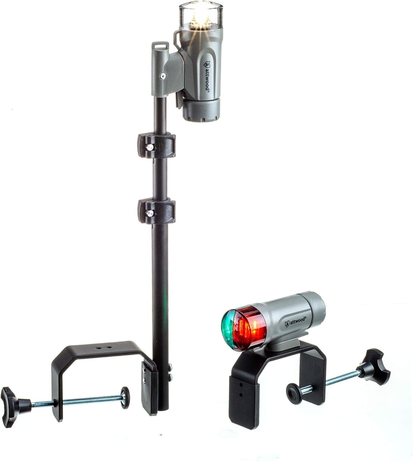 Shockproof LED Navigation Light with Telescoping Pole for Watercraft Safety