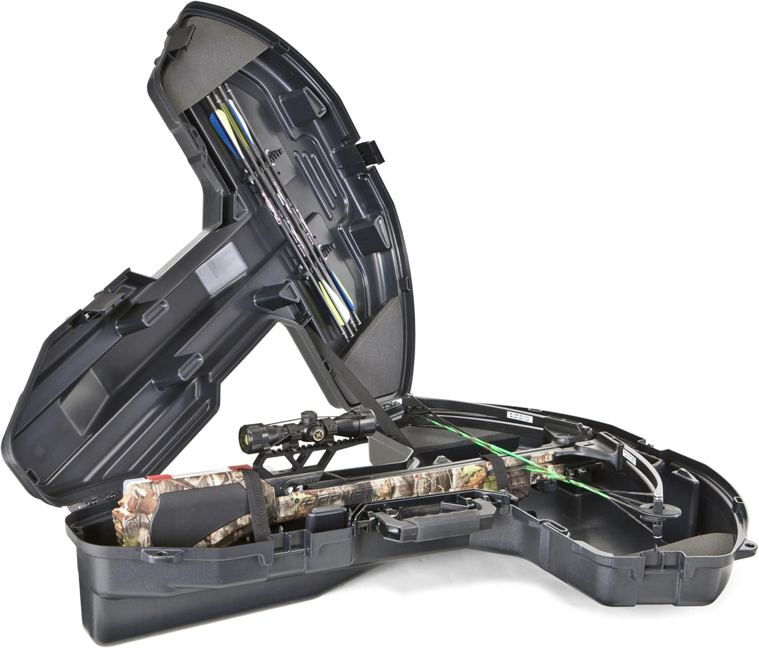 Spire Crossbow Case - Black Hard Shell with Foam Protection & Quiver Storage