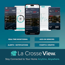 Load image into Gallery viewer, Wireless Temperature and Humidity Weather Monitor with Rain Gauge - Black Finish