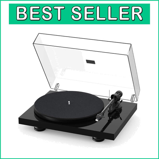 Audiophile-Grade Turntable in High Gloss Black with Sumiko Rainier Cartridge