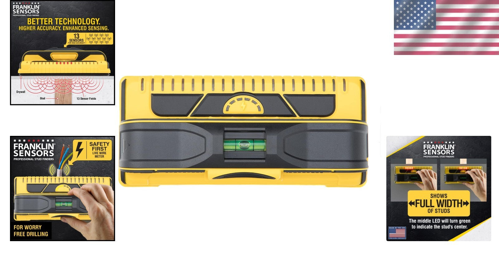 Accurate Stud Finder with Live Wire Meter – Ideal for Construction & Renovation