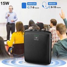 Load image into Gallery viewer, Rechargeable 15W Portable Voice Amplifier &amp; Headset for Indoor Use - Black