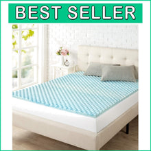 Load image into Gallery viewer, King Size Plush Cooling Gel Mattress Topper with Airflow Design – 1.5 Inches