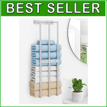 Load image into Gallery viewer, Heavy-Duty Wall-Mounted Towel Holder in Brushed Nickel - Easy Installation