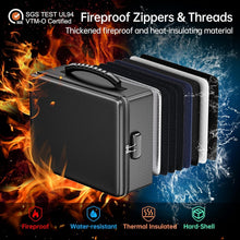 Load image into Gallery viewer, Heat Insulated Portable Document Safe - Fireproof- Water Resistant Lock Box
