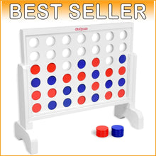 Load image into Gallery viewer, Fun 2ft Wide Wooden 4 in a Row Game with Quick Setup for Indoor &amp; Outdoor Play