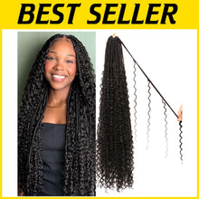 Load image into Gallery viewer, Goddess Boho Box Braids Crochet Hair - 30 Inch, 8 Packs for Effortless Style