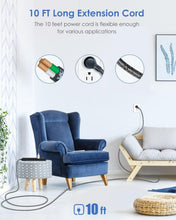 Load image into Gallery viewer, 10Ft Surge Protector Power Strip with 5 Outlets &amp; 3 USB Ports for Home &amp; Office