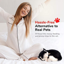 Load image into Gallery viewer, 10.75 Inch Lifelike Stuffed Black &amp; White Kitten - Ideal for Pet Lovers and Kids