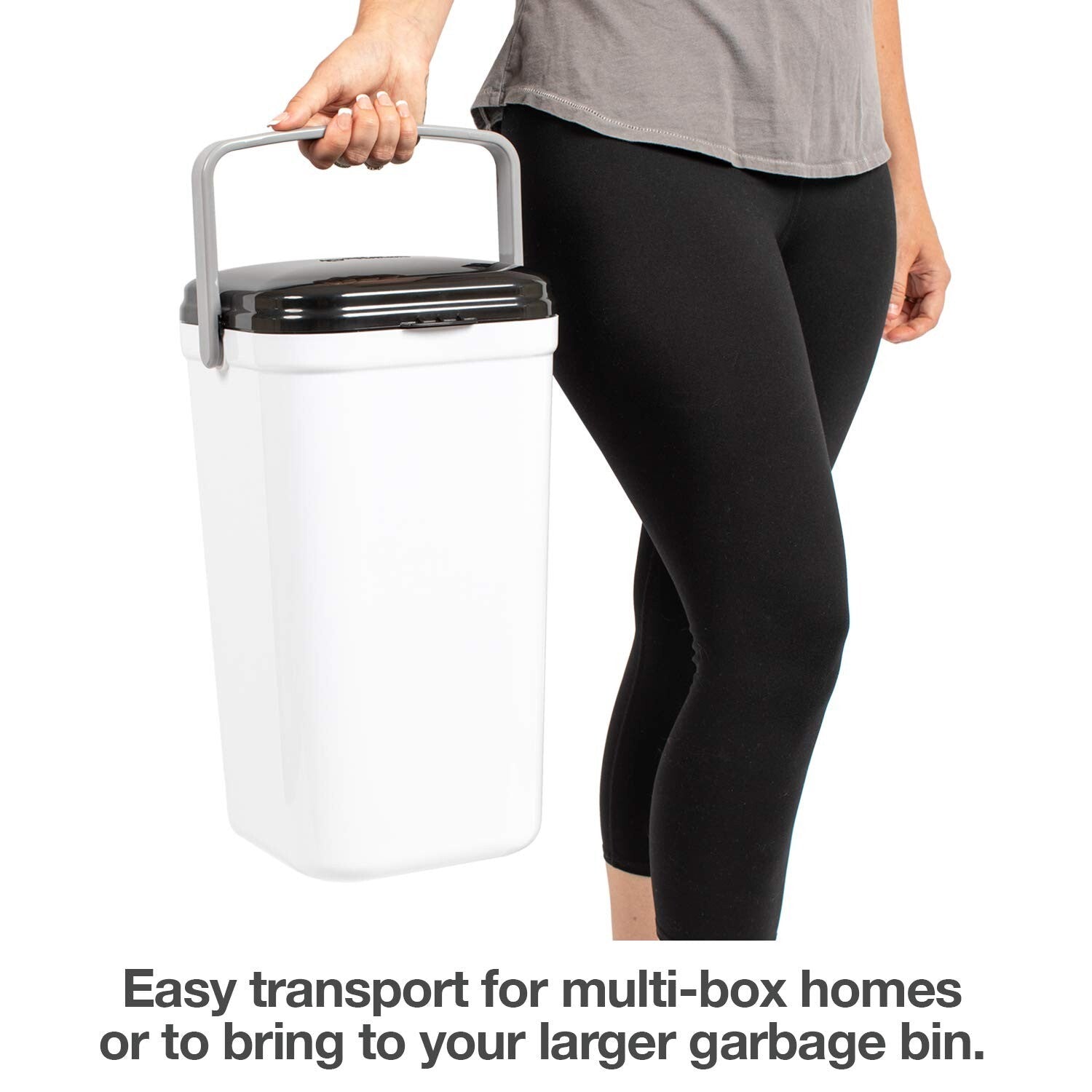 Weekly Waste Management: 3-Gallon Litter Disposal Can with 10 Bags Included