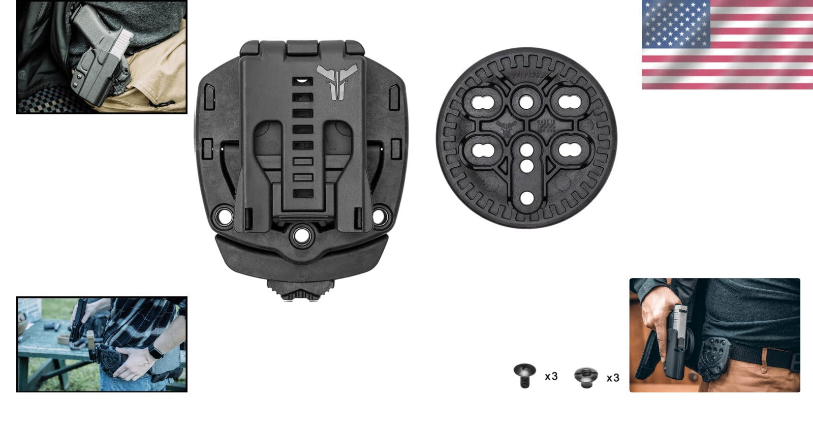 Durable Tek-Mount System for Tactical Gear – Quick Locking Attachment Included