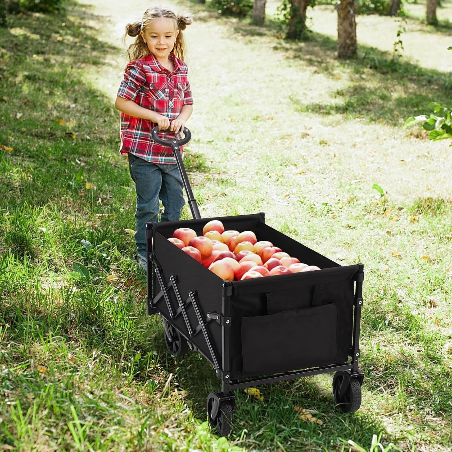 Effortless Transport Folding Wagon Cart - Perfect for Outdoor Activities