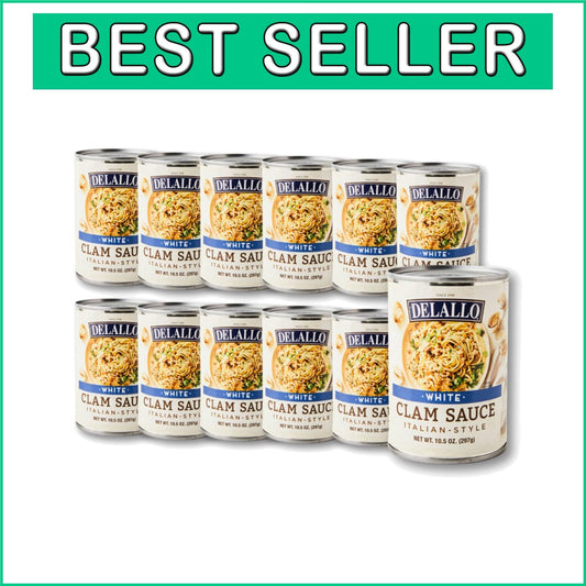 Authentic Italian Clam Sauce - 10.5 oz Cans, 12 Pack, Family Recipe Since 1950