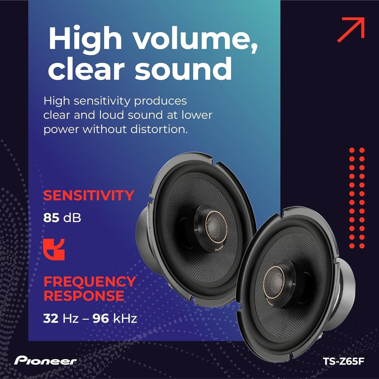 Dynamic 2-Way Coaxial Car Speakers - Clear Sound, Easy Installation, Black