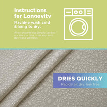 Load image into Gallery viewer, American-Made Cotton Shower Curtain Natural | 70" x 74" Perfect for Any Bathroom