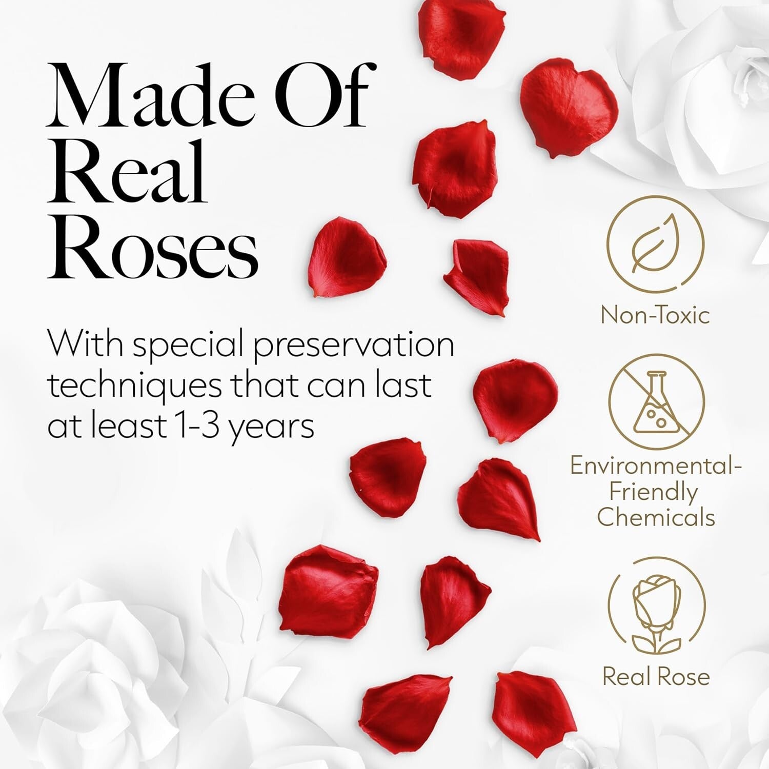 Eternal Love: 50 Preserved Roses in Heart Shape Box - No Maintenance Required