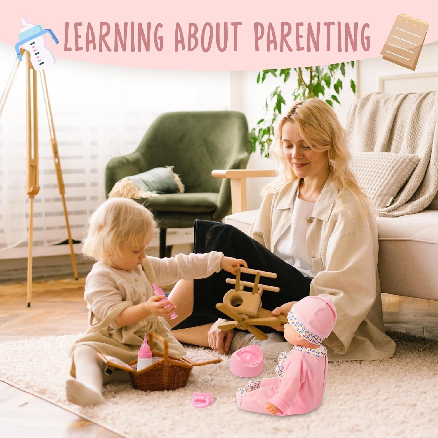 16-Inch Interactive Feeding Baby Doll Set - Perfect Gift for Toddlers 2-5+ Years