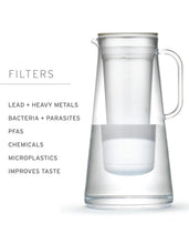 Load image into Gallery viewer, Premium Water Filter Pitcher: Removes Bacteria &amp; Microplastics – 10 Cup Capacity