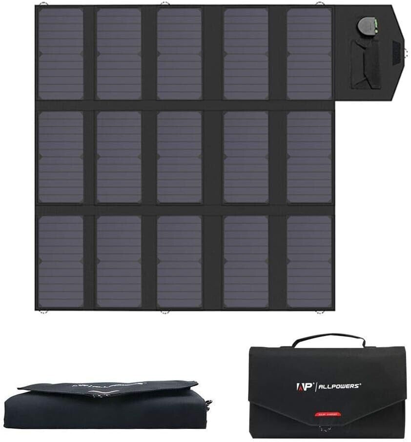 Efficient 100W Solar Panel - Lightweight Foldable Design for Camping and Travel