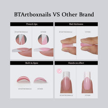 Load image into Gallery viewer, Medium Almond French Press On Nails with Gel &amp; Lamp - 30+ Days Lasting
