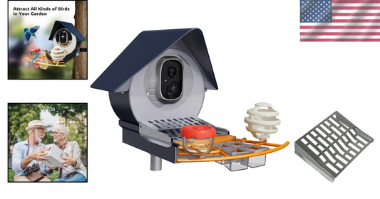 Eco-Friendly Smart Bird Feeder with Waterproof Design & Real-Time Notifications