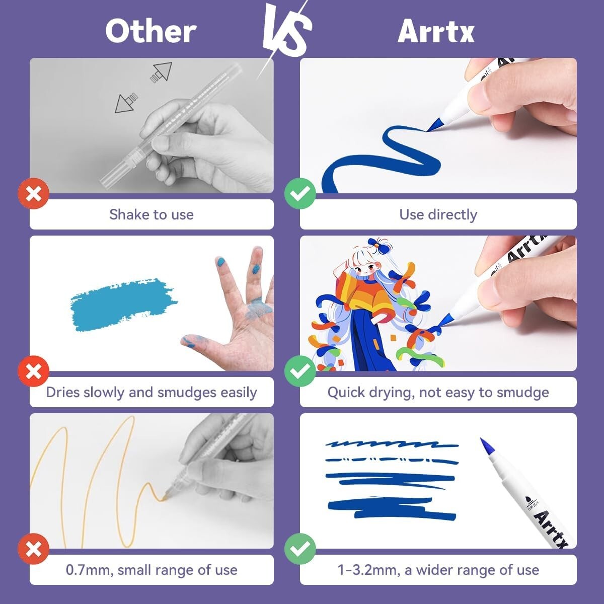 Ultimate 30 Colors Acrylic Paint Pens Set - Quick-Dry & Waterproof Art Supplies