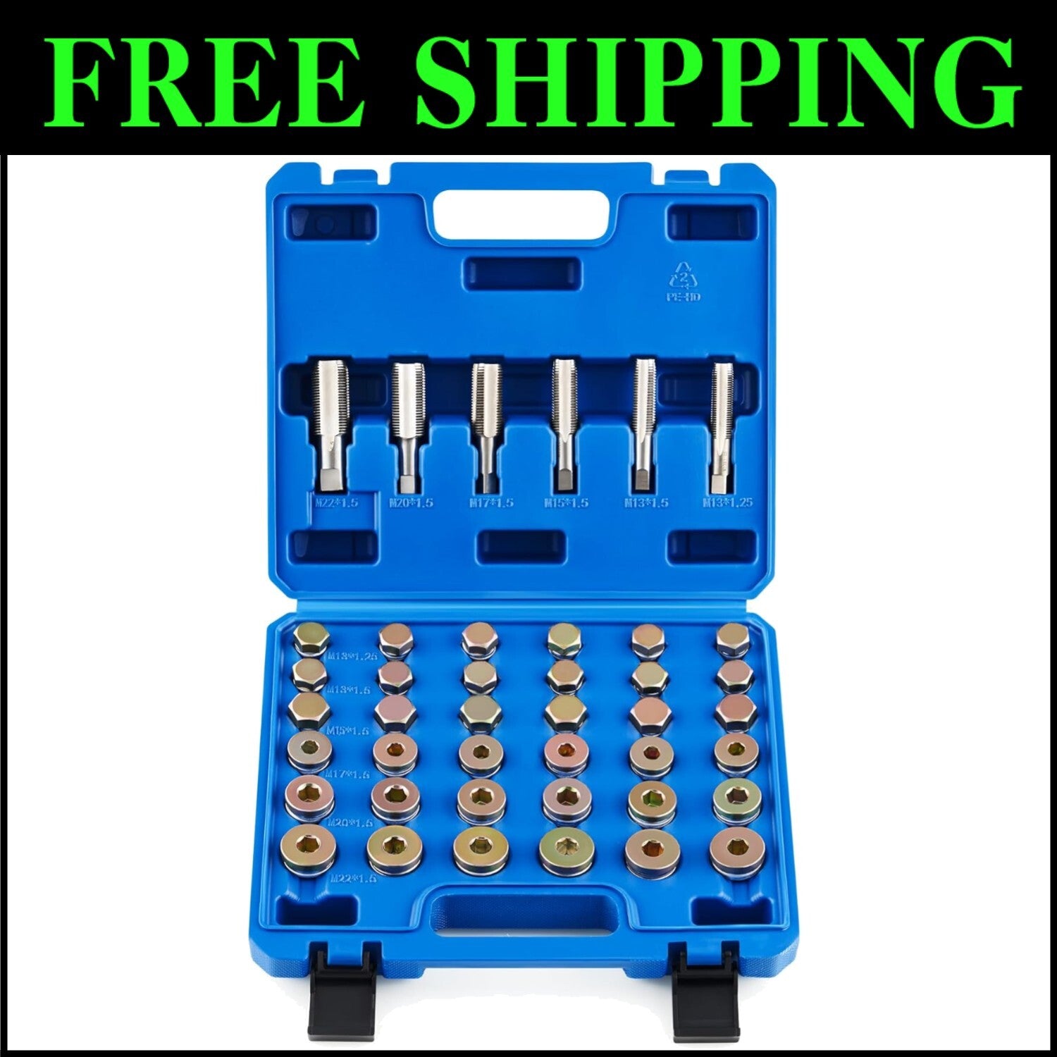 Durable Oil Pan Thread Repair Kit - 150pcs with Zinc-Coated Drain Plugs
