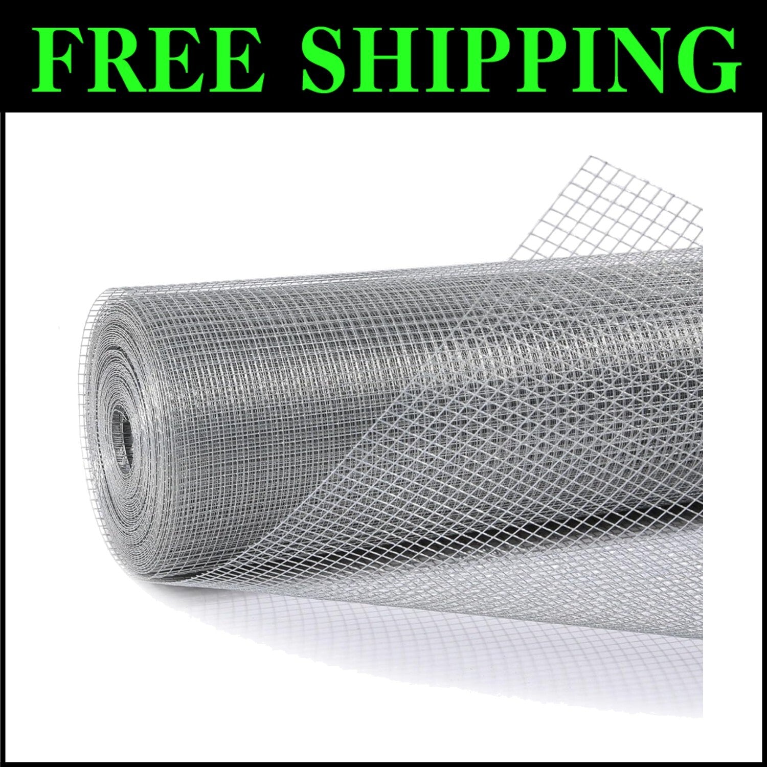 Rustproof 36'' x 100' Galvanized Mesh Wire Fencing for Gardens and Chicken Coops