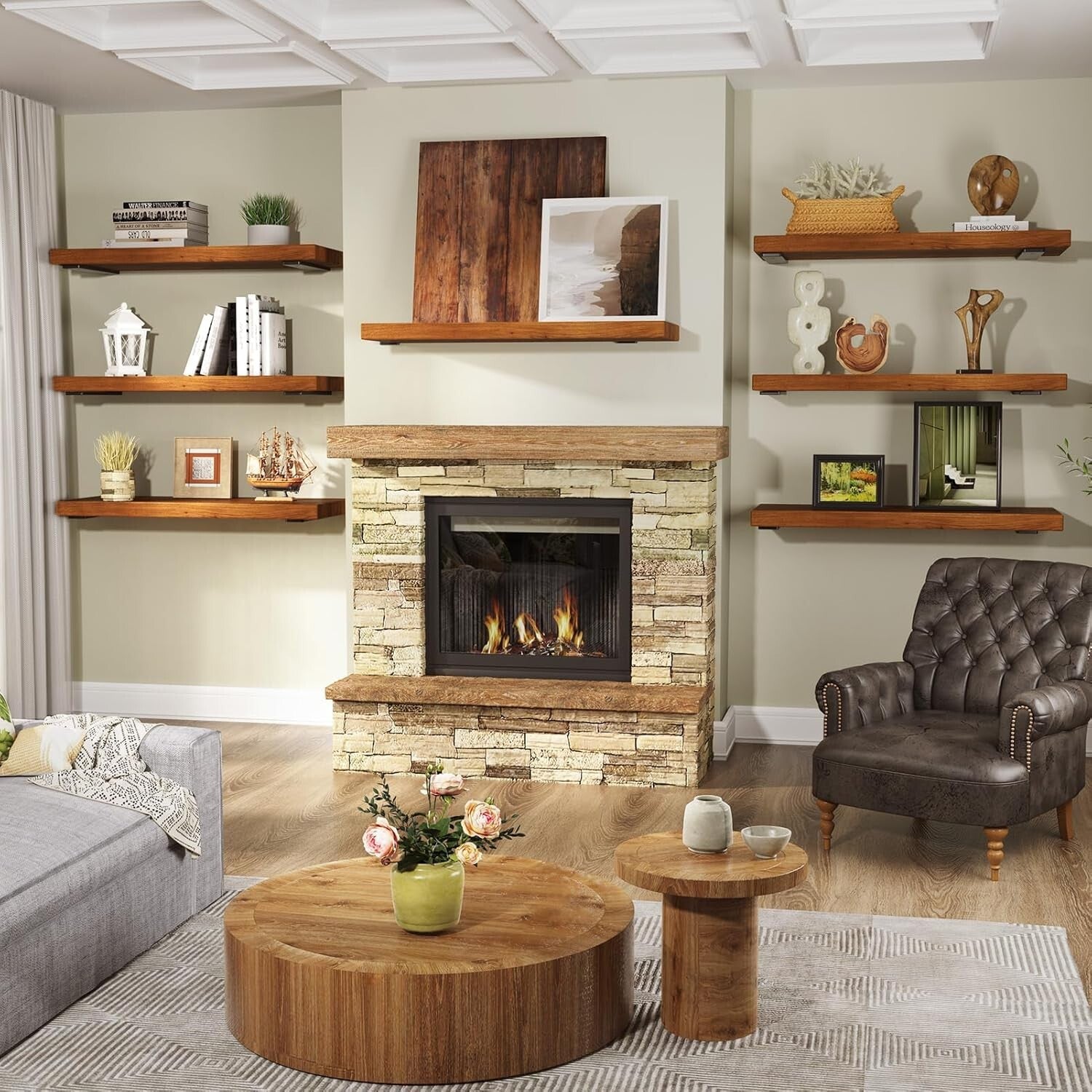 Durable 12 Pack Floating Shelf Brackets - 8 Inch Black, 160 lbs Weight Capacity