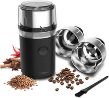 Load image into Gallery viewer, Versatile Wet &amp; Dry Grinder - 200W Electric Coffee &amp; Spice Blender in Black