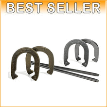 Load image into Gallery viewer, Portable Metal Horseshoe Game Set with Solid Steel Stakes for Outdoor Play