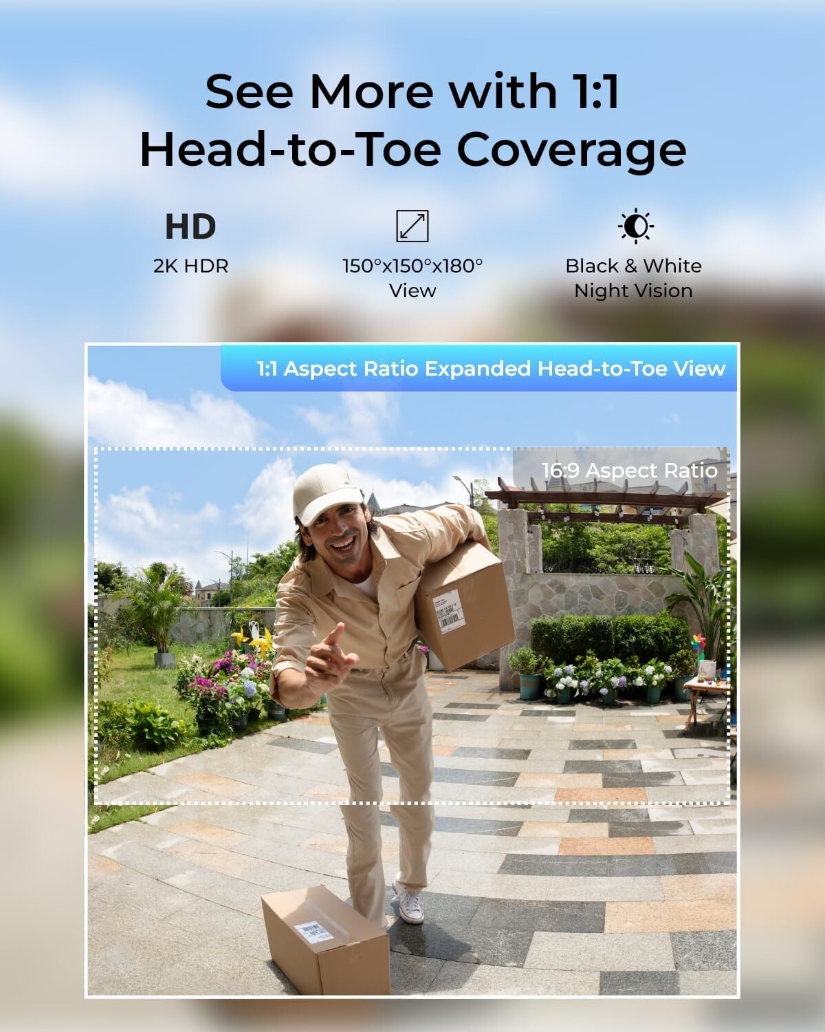 Smart Wireless Doorbell Camera: 2K Resolution, Battery/Wired Power, Alerts