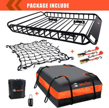 Load image into Gallery viewer, Universal Roof Rack Carrier Basket with Waterproof Bag &amp; Cargo Net - 51" x 36"
