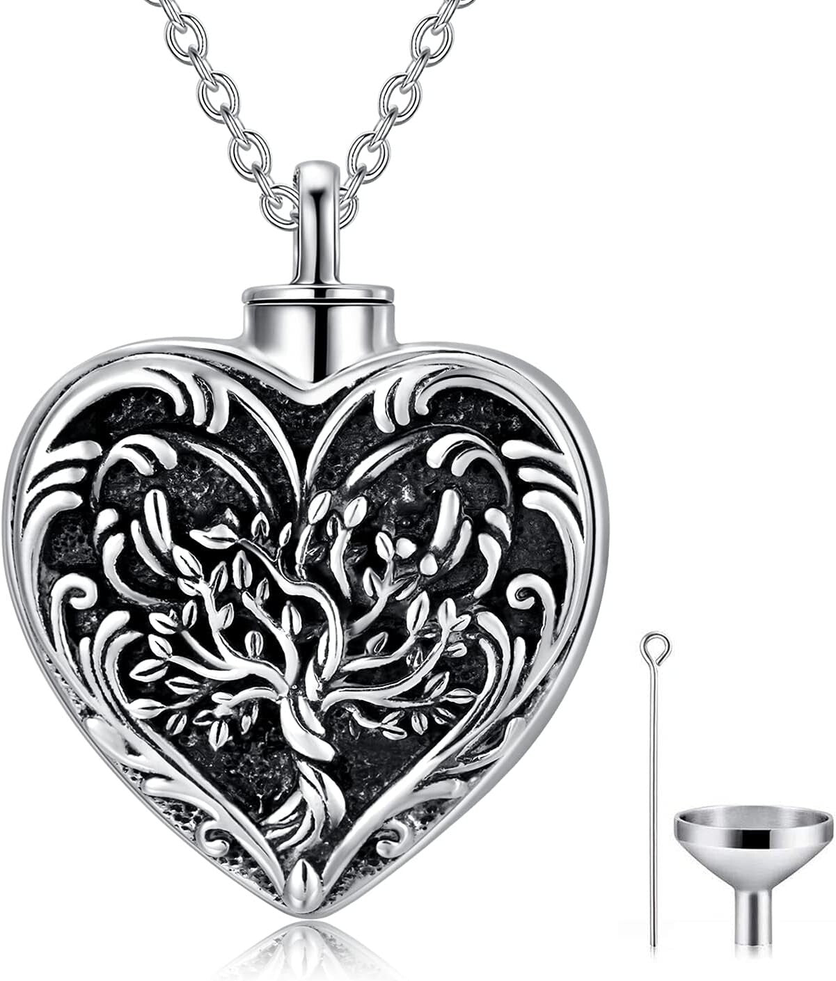 Adjustable Tree of Life Ashes Necklace in Sterling Silver - A Keepsake for All