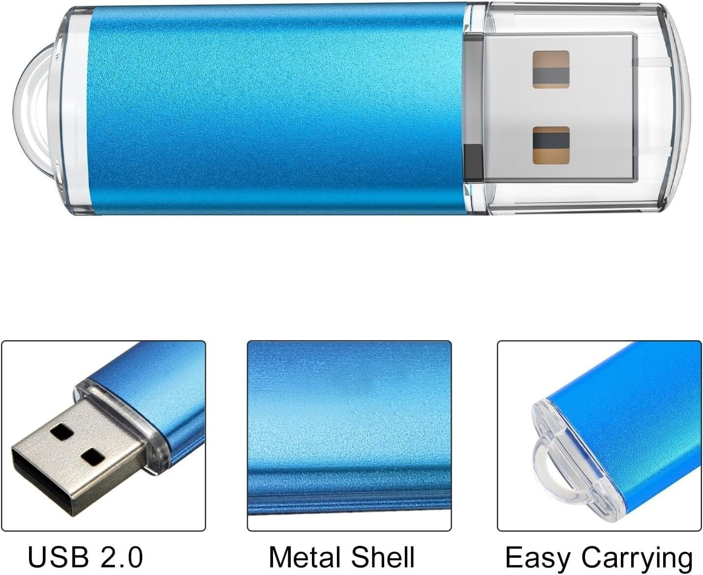 Premium 50-Pack 4GB USB Drives - Fast Transfer & Protective Cap Included
